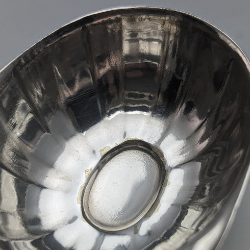 英國古董鍍銀賽馬帽茶罐勺